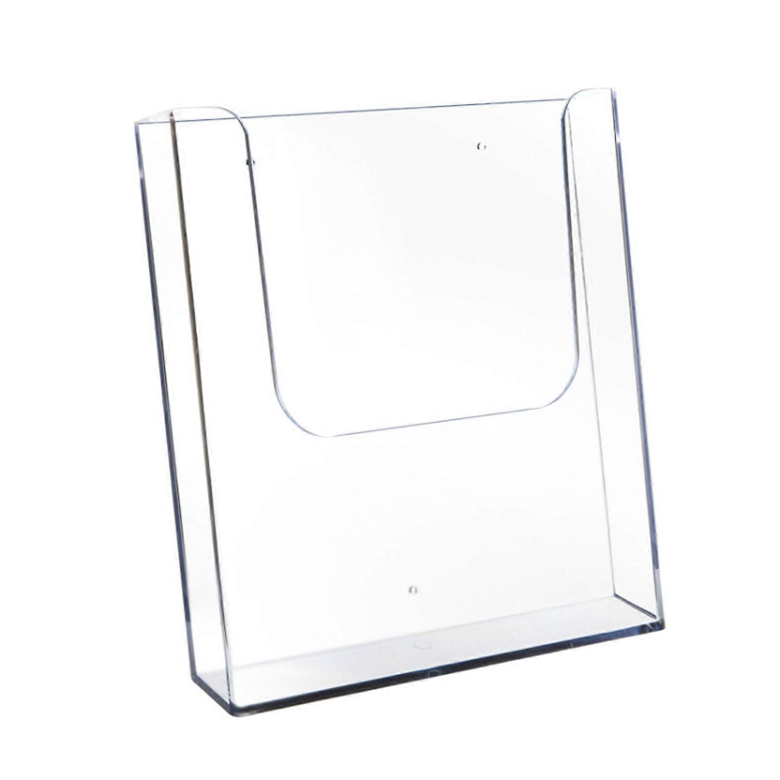 Wall Mount Document Display Rack Shatterproof Clear Acrylic File Organiser Storage Container for Office School Supplies Multicolor