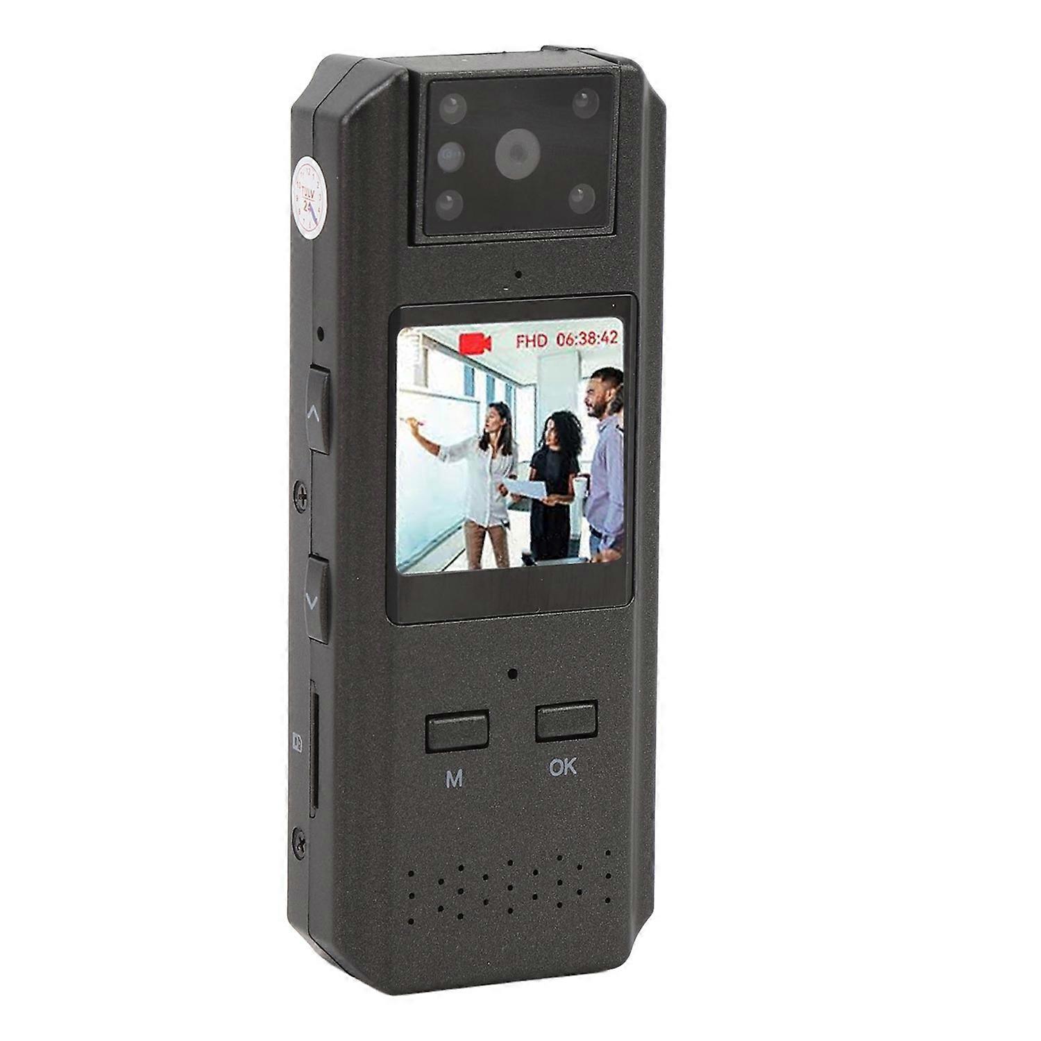 4K Portable Body Worn Camera 42MP 180° Rotating Lens WiFi Connection APP Control 1.3inch Screen Wear