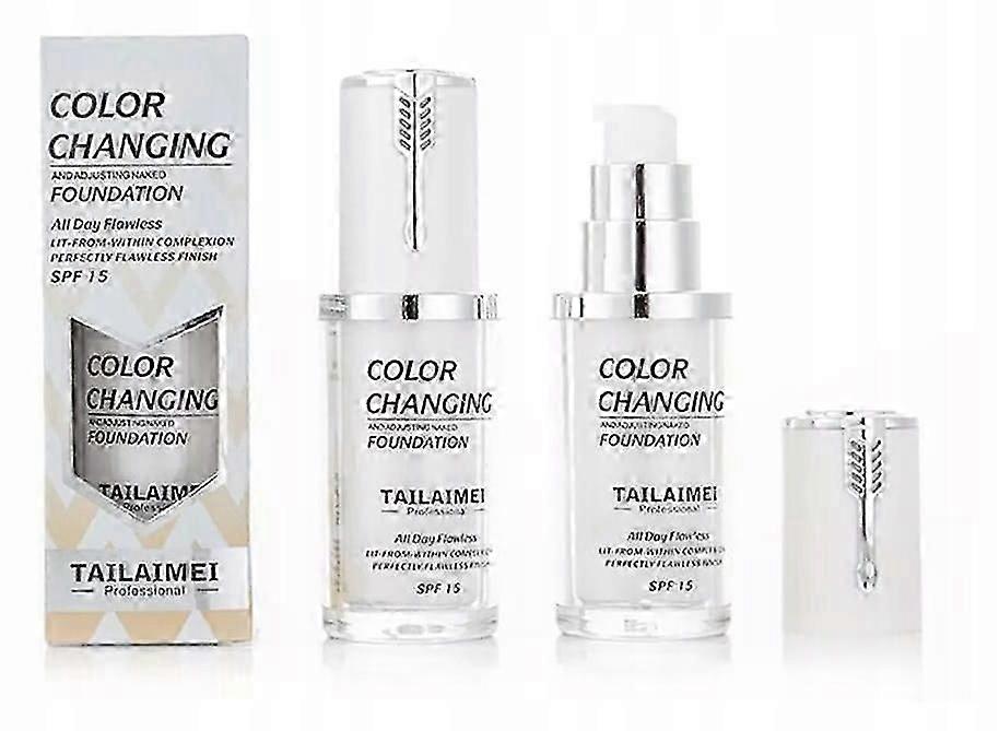 Tailaimei Color Changing Foundation Matching Skin Color Spf 15 White