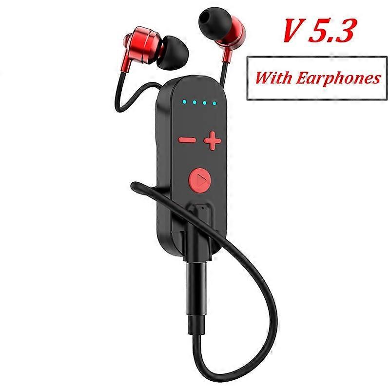 Bluetooth 5.3 Receiver With Earphone Low Latency Game Headset ANC+ENC Noice Cancelling 3.5mm AUX Wireless Audio Adapter With Mic