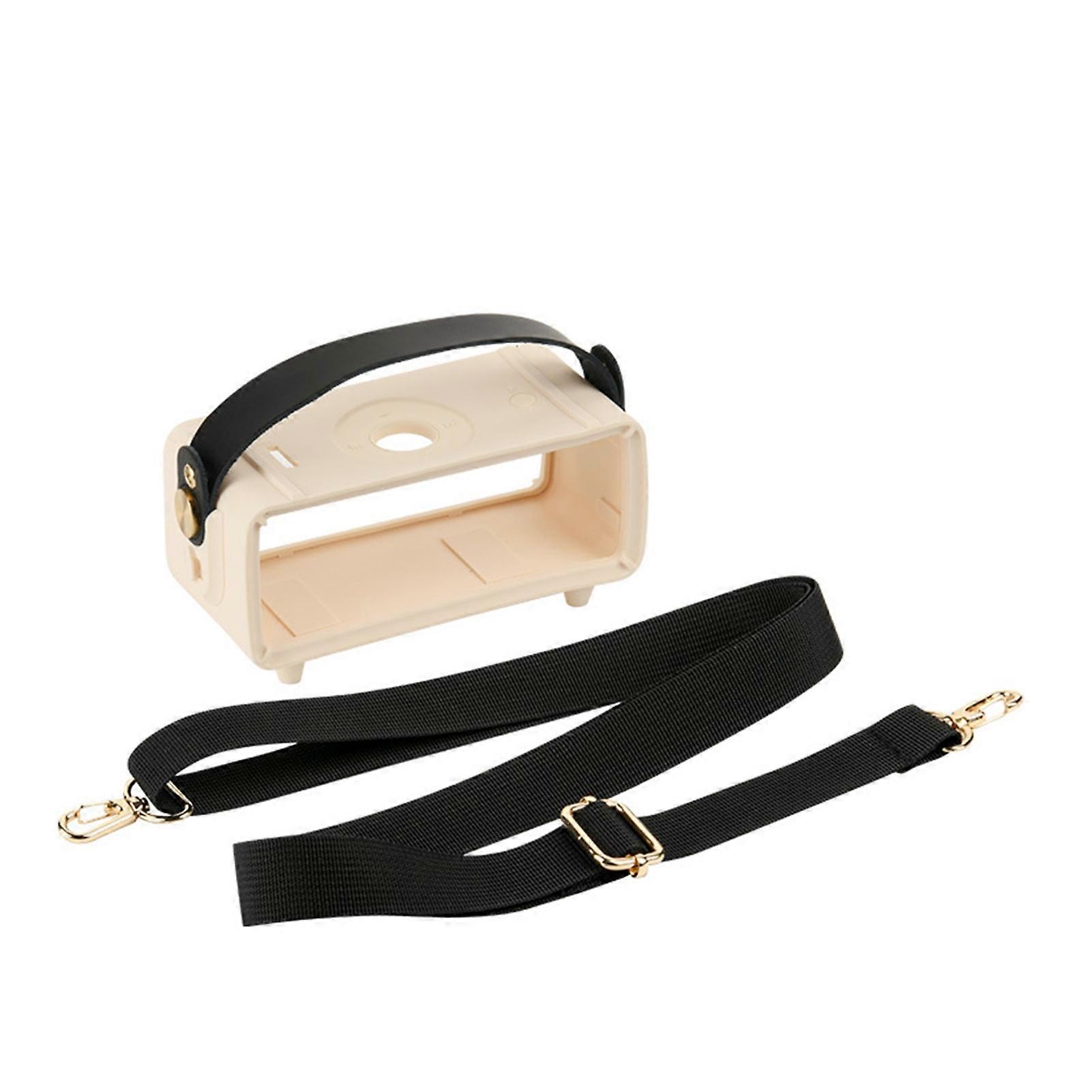 Bluethy Silicone Protective Case with Faux Leather Handle & Shoulder Strap for compatible with Marshall Emberton II, Anti-Scratch, Shock-Absorbing