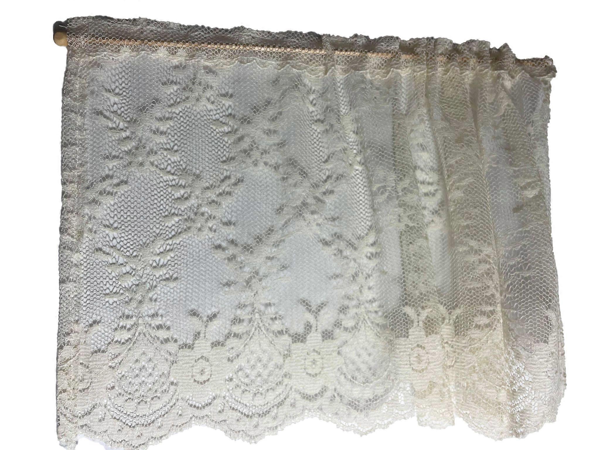 Dolls House Picture Window Cream Lace Net Curtain Miniature Window Accessory