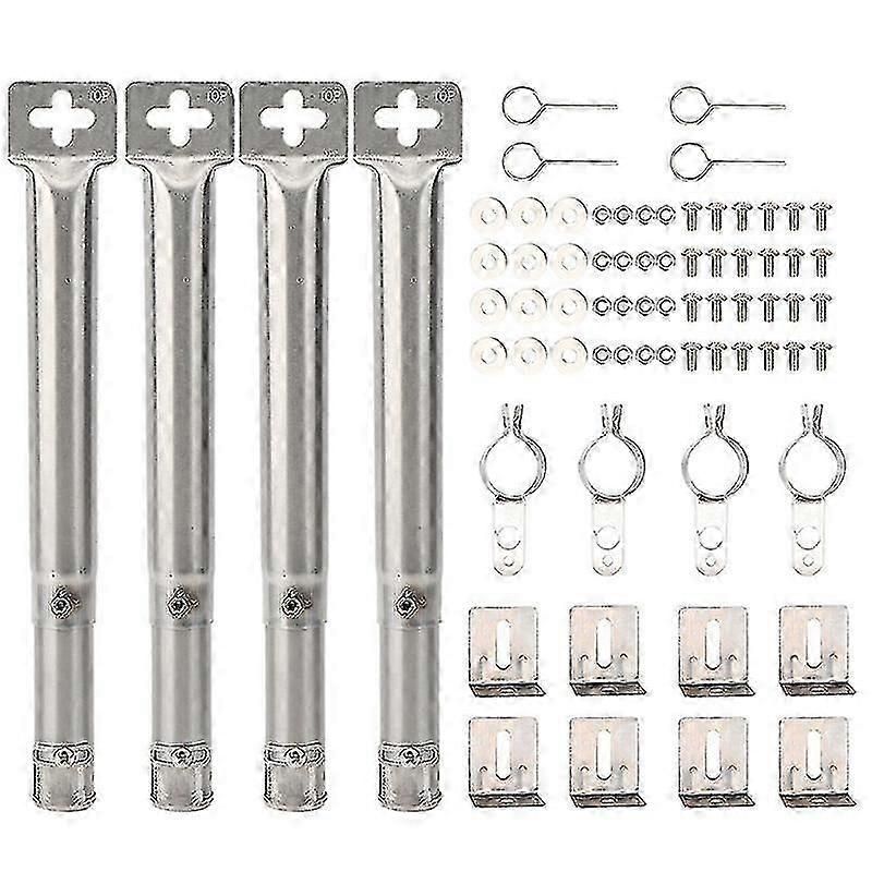 4 قطع عالمي قابل للتعديل الفولاذ المقاوم للصدأ شواء الغاز شواء استبدال أنبوب مستقيم أنبوب الموقد باربي (haoyi