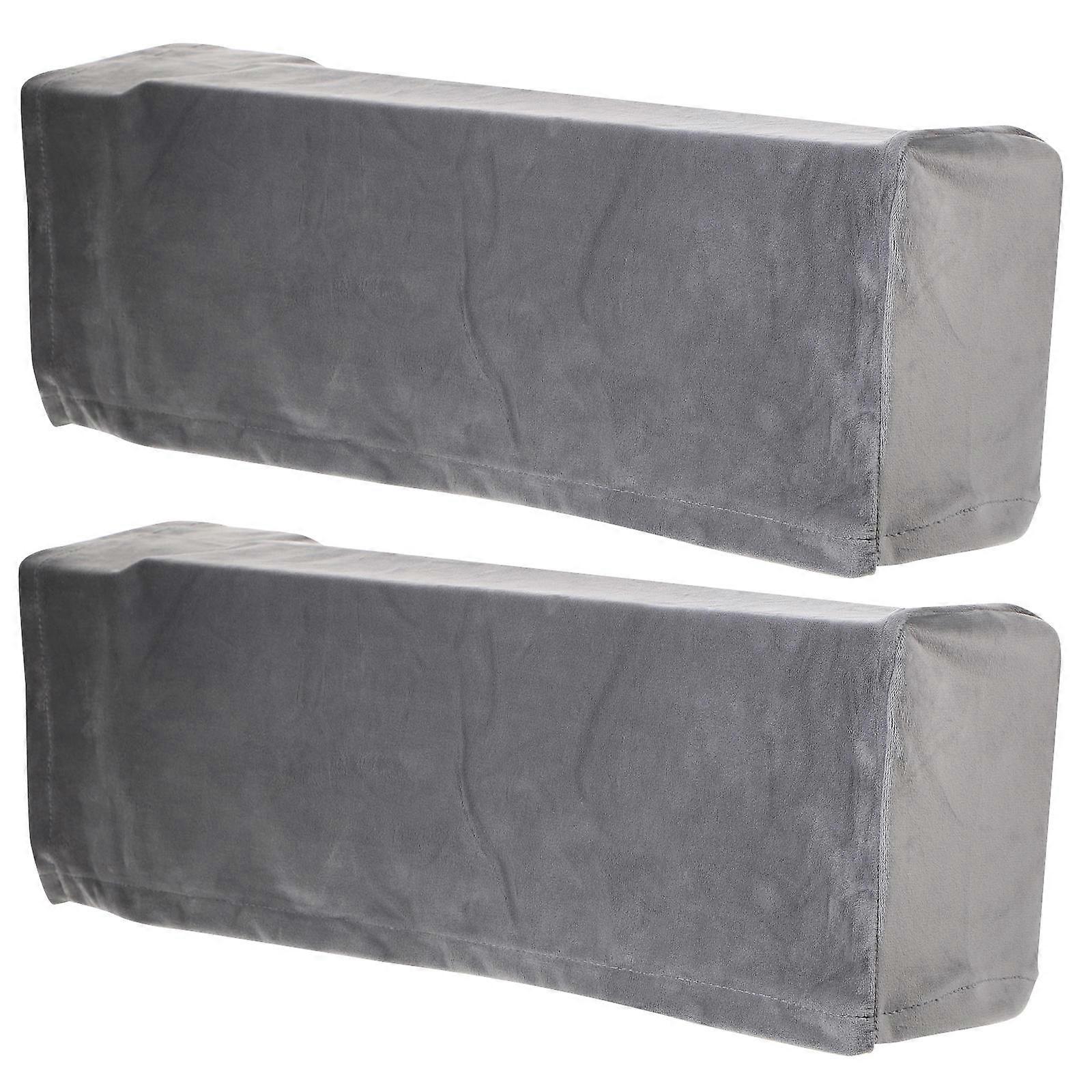 Grey Sofa Armrest Cover for Sofa Use 2Pcs Elastic Armrest Protector