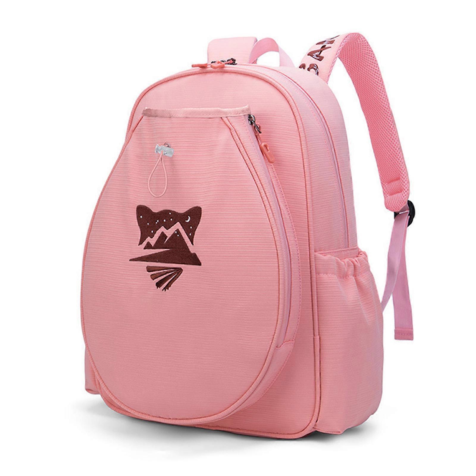 حقيبة مضرب تنس احترافية حقيبة رياضية تنس الريشة 2-مضارب حقيبة يد تنس للنساء والرجال الوردي الدائم