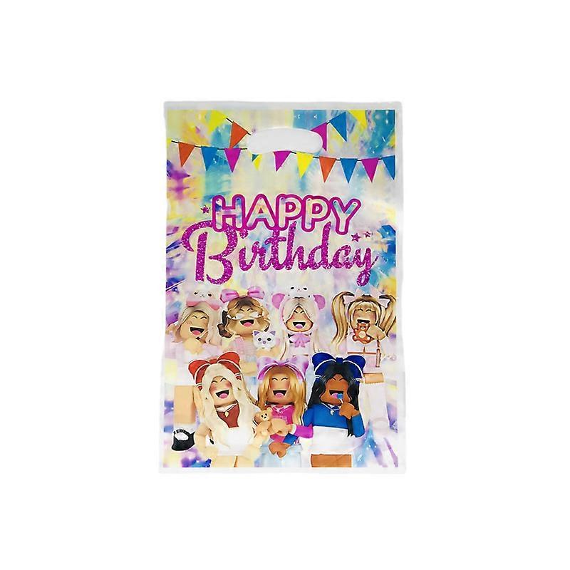 Roblox sacs cadeaux d��cor d'anniversaire jetable Robot bonbons sac cadeau Roblox th��me sac de f��te enfants anniversaire Festival f��te fourni