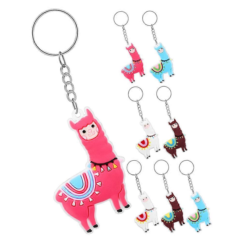 Alpaca Keychain Decorative Charms for Decoration 8Pcs Assorted
