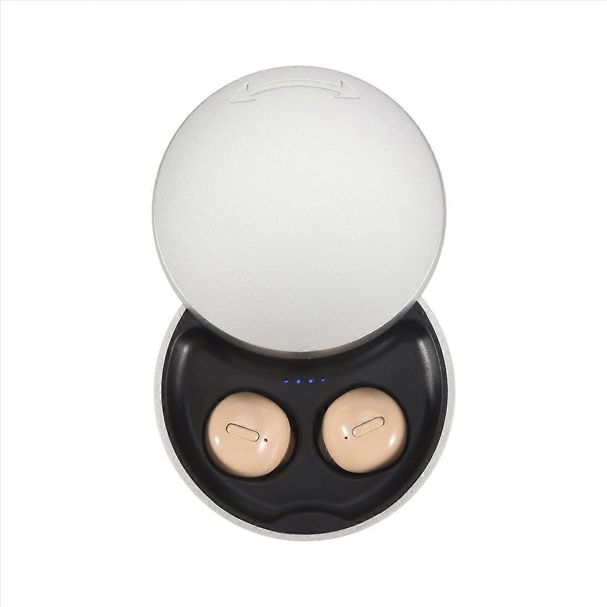 Mini X21S Bluetooth 5.0 Wireless Earbuds with Charging Case Skin Tone