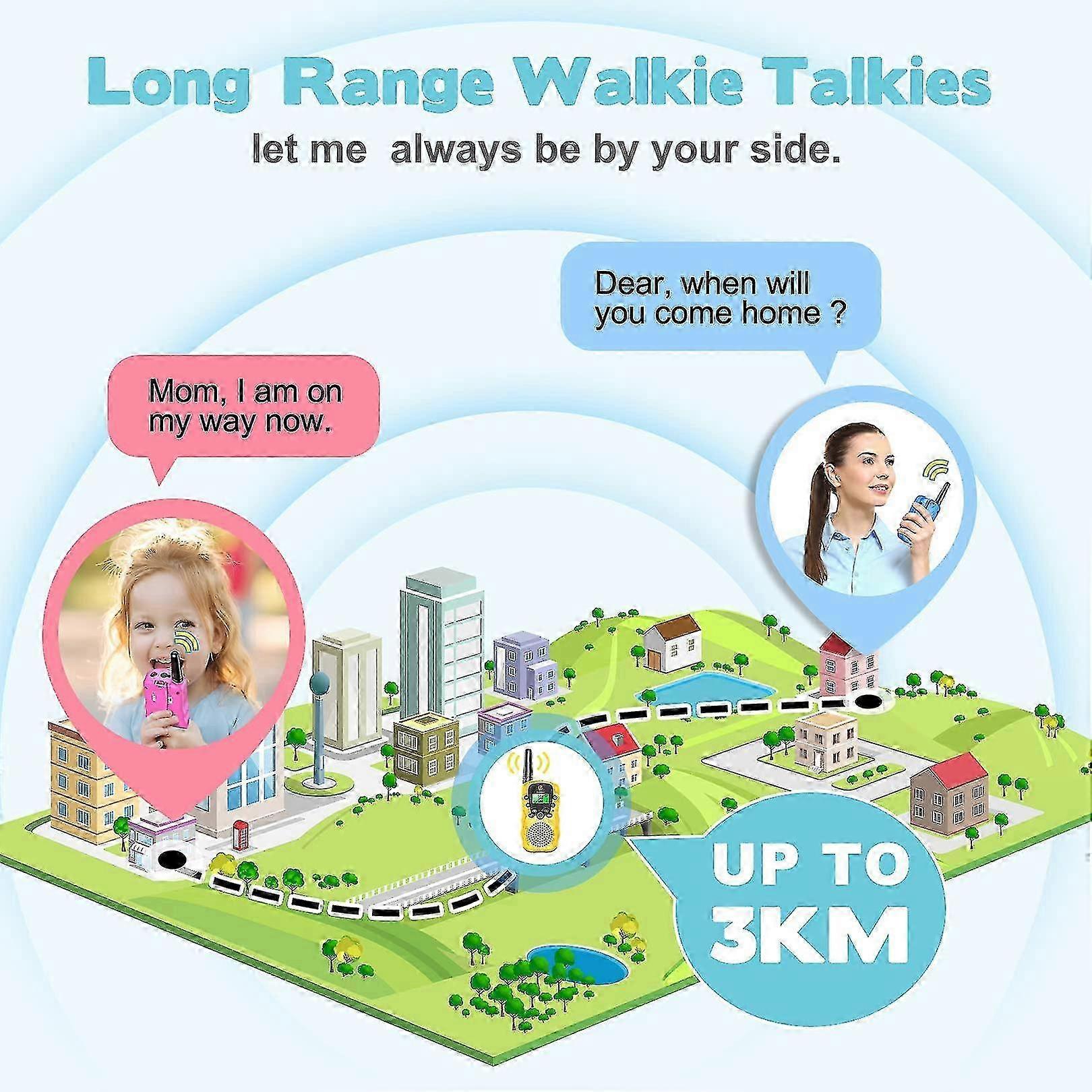 3-10歳の男の子のためのおもちゃ、トランシーバー4 5 6 7 8歳の男の子ギフト男の子女の子のおもちゃ年齢3-10トランシーバーキッズロングレンジ