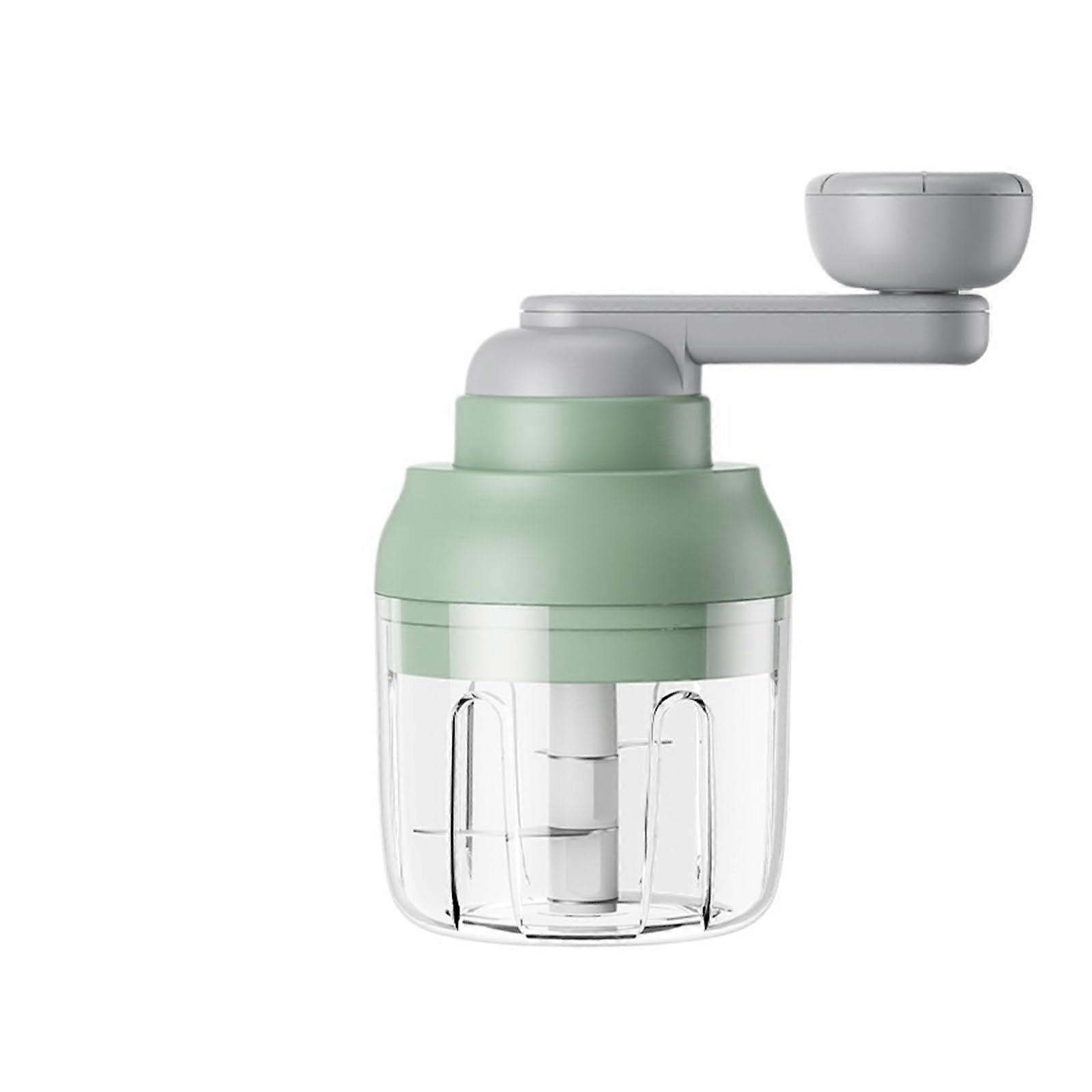 3PCS 250ml Manual Garlic Chopper Set with Rotate Press for MultiUse Kitchen Cooking (Green)