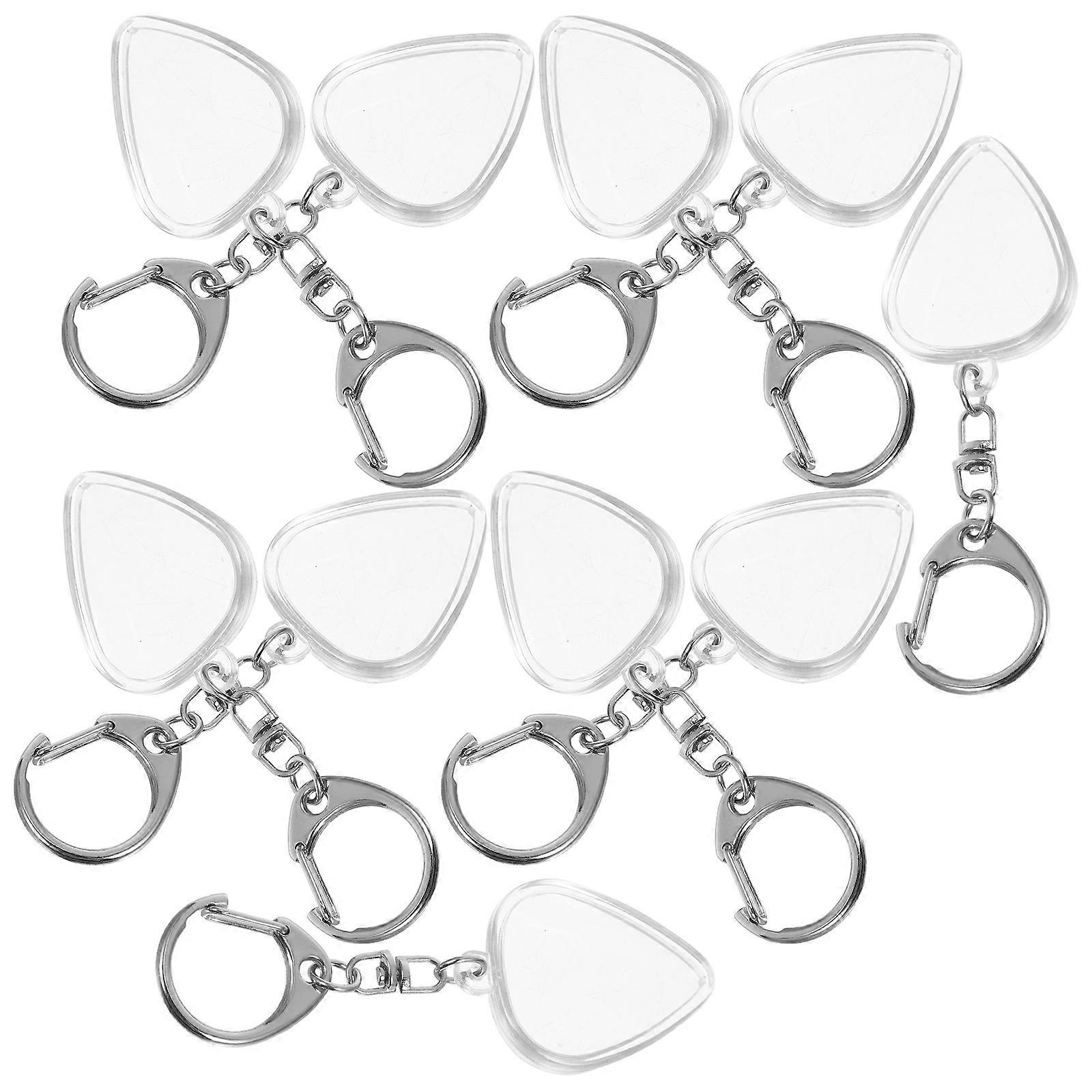 Guitar Pick Storage Container Acrylic Holder for 10Pcs Keychain Plectrums