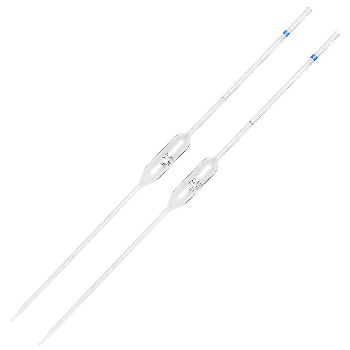 Big Belly Measuring Pipette Glass for Experimental Use 2Pcs Transparent