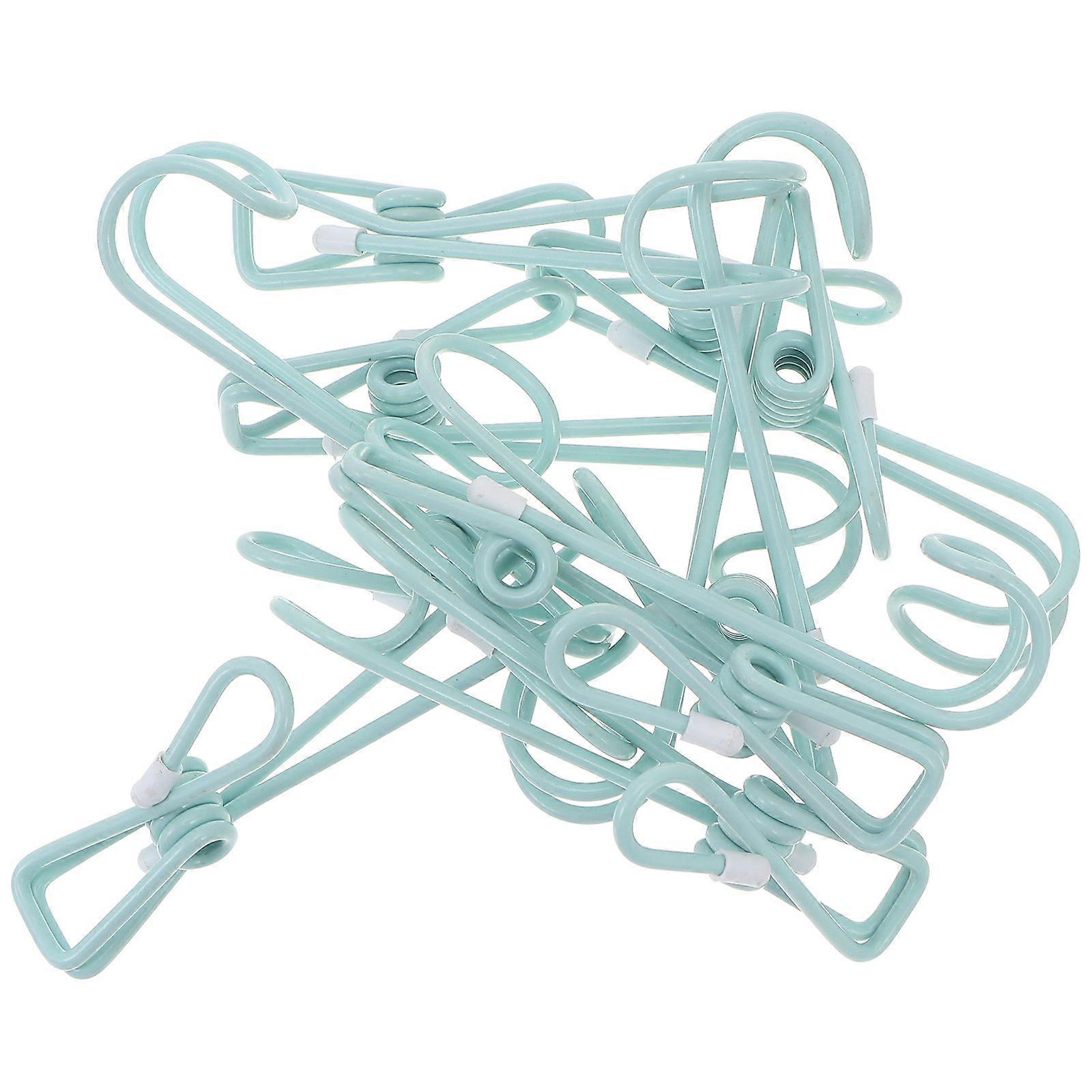 Clothes Pin Clip with Hook for Hanging 20Pcs Multi-Function Simple Colored Plastic