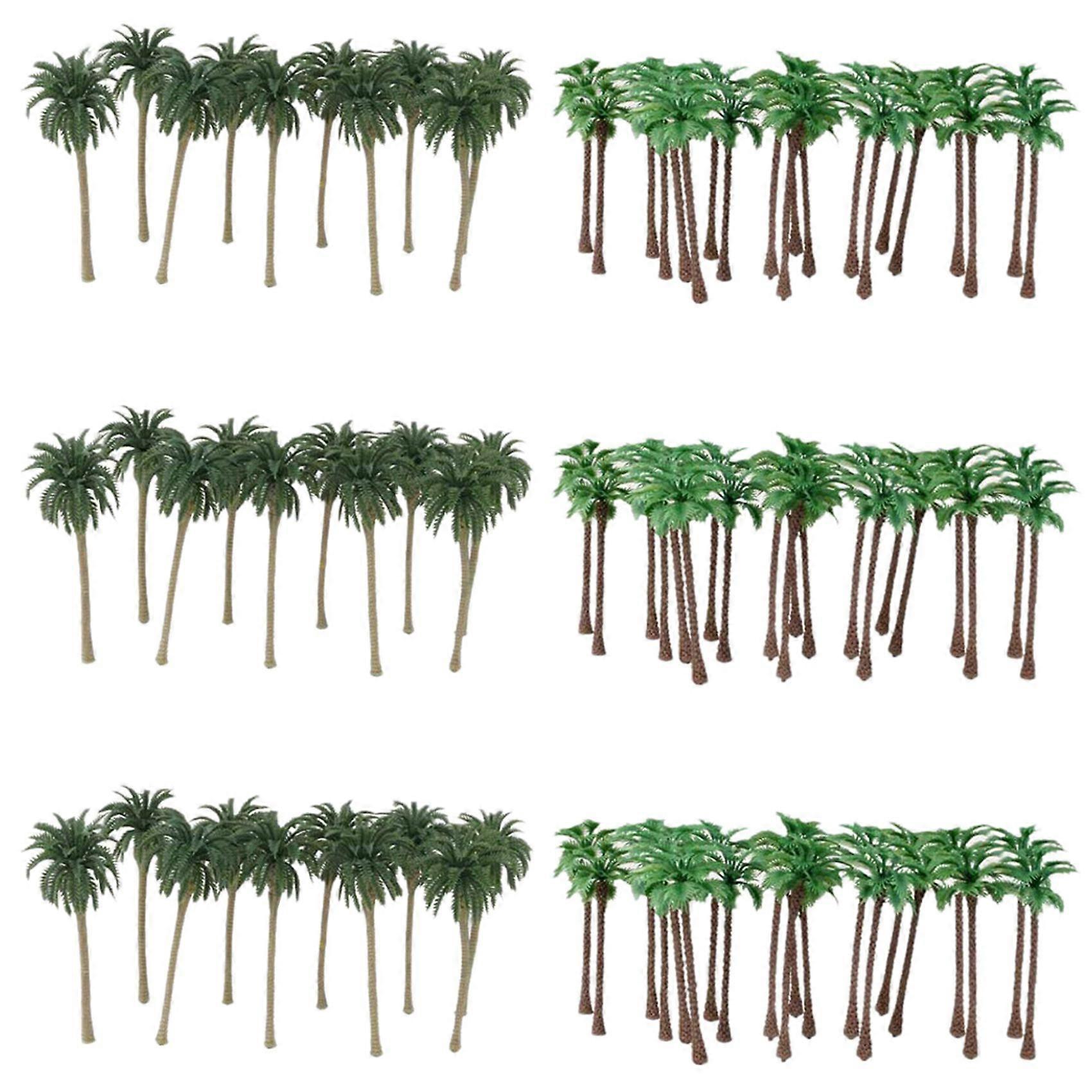 120 Pcs Coconut Palm Model Trees/Scenery Model Plastic Artificial Layout Rainforest Diorama