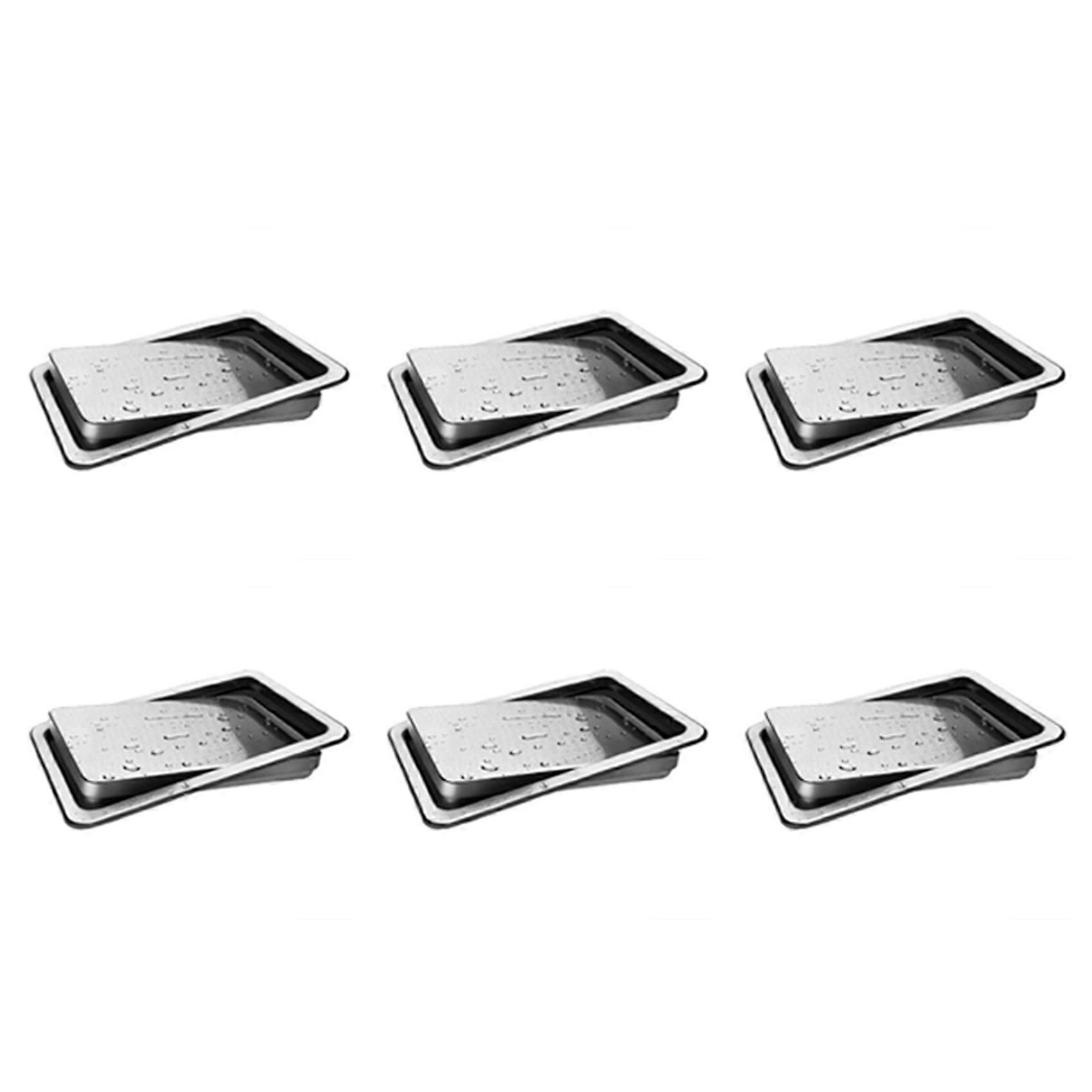6X Stainless Steel Garbage Flap Lid Trash Bin Cover Flush Built-in Balance Swing Flap Garbage Lid A