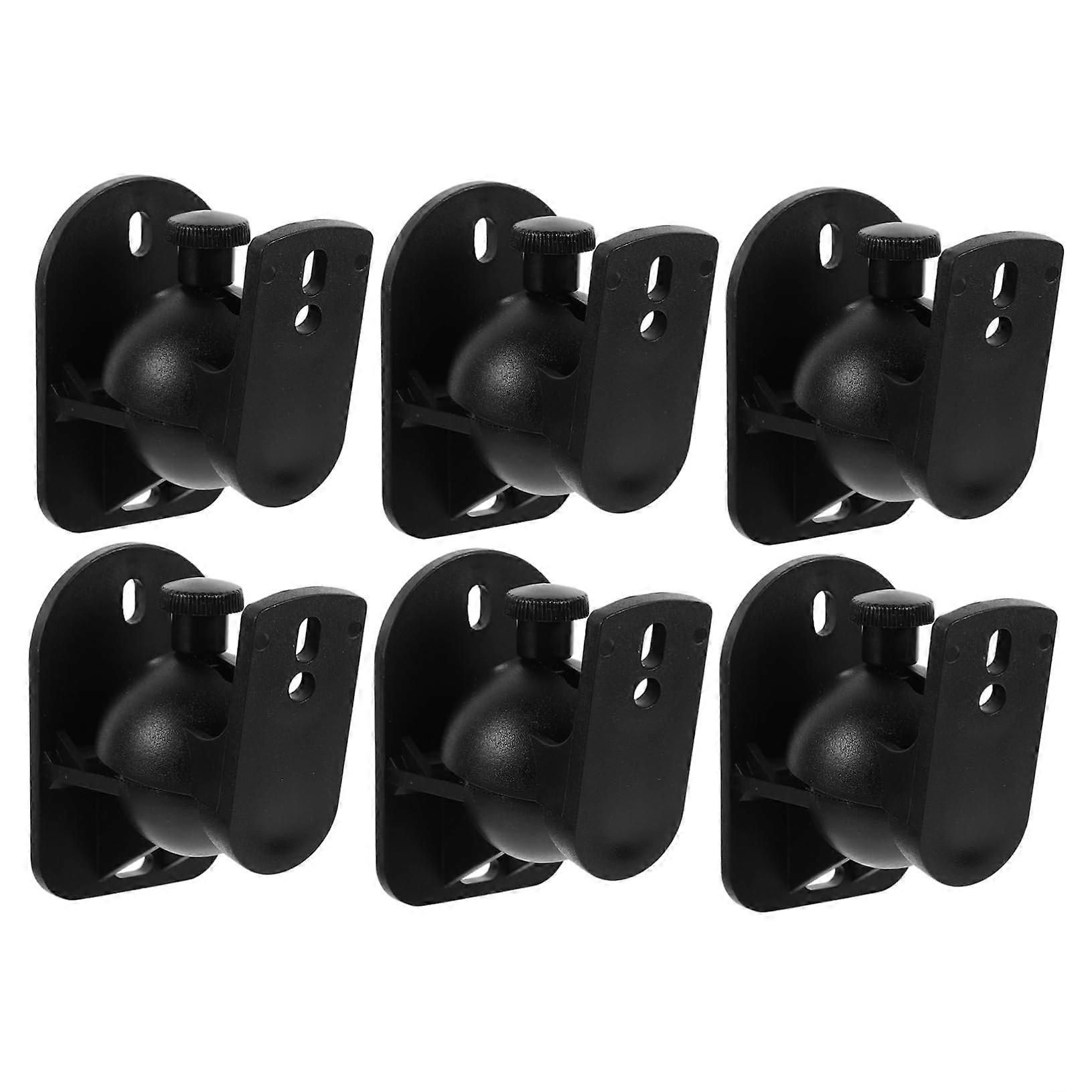 Surround Sound Speaker Wall Mount Brackets Heavy Duty ABS Plastic 6 Sets Secure Installation Easy Install Home Theater