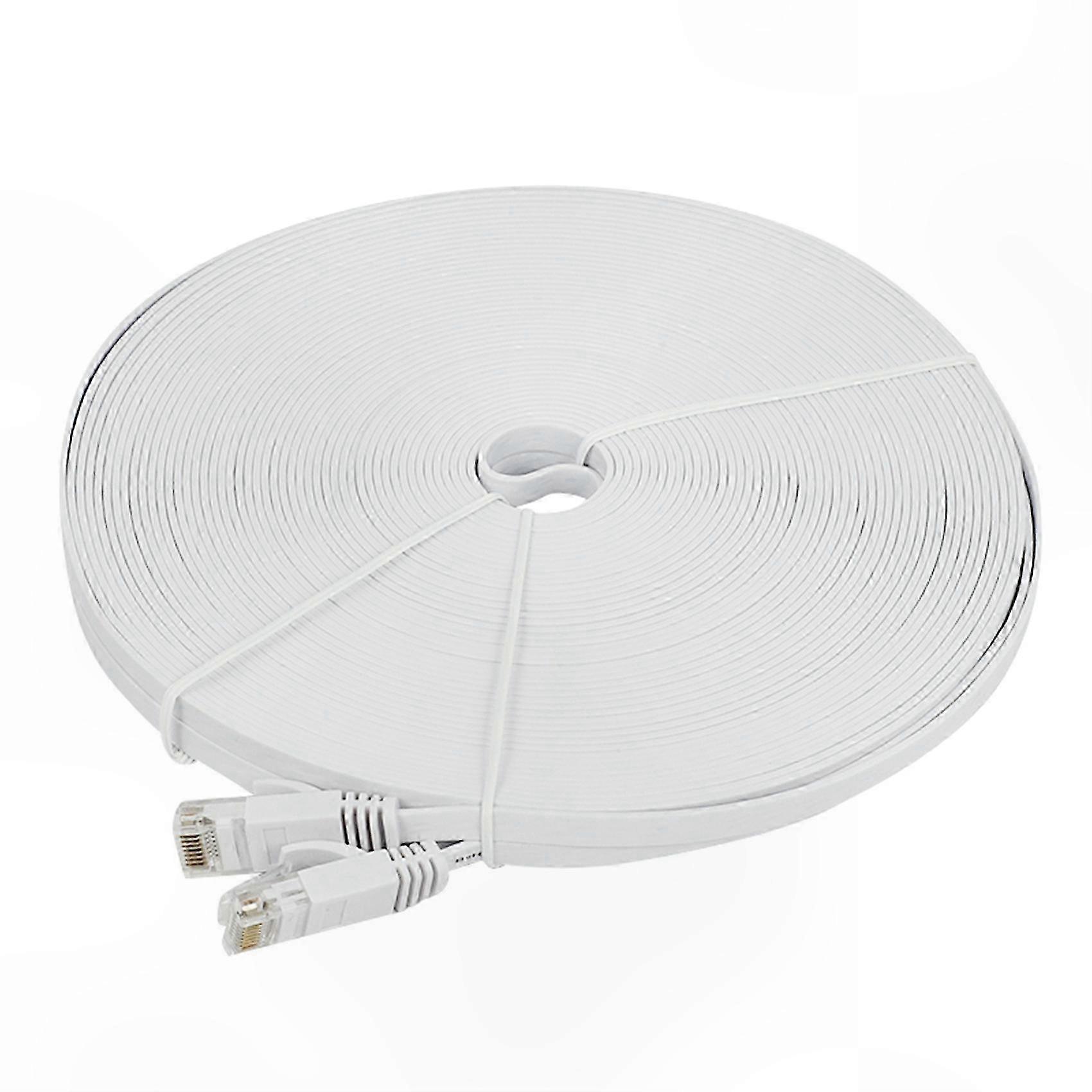 100FT Flat Ethernet Cable, Cat6 Slim Network Patch Cord for LAN Internet Connection, 30M High-Speed Data Transmission