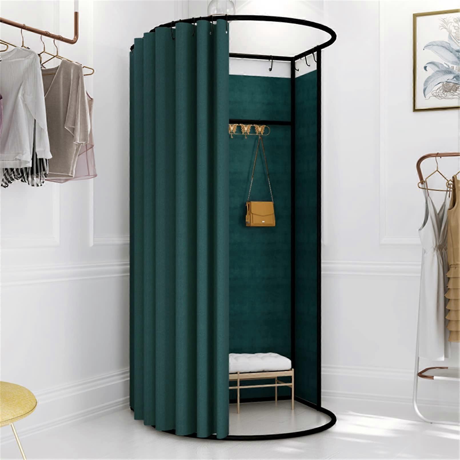 Fitting Room with Curtain  Shading Privacy Durable Steel Frame for Indoor Outdoor Use 200x85x80cm G