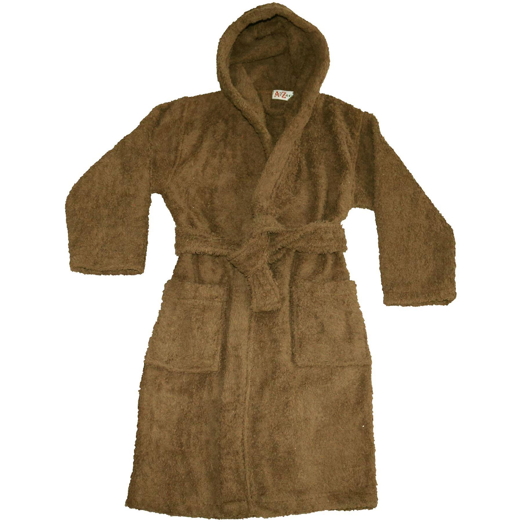 brown fluffy dressing gown Artfasion Classic Design Coffee Fluffy Dressing Gown Bathrobe Unisex USA  bathrobe Comfy and Soft Luxury Bathrobe Quality Wedding Robe