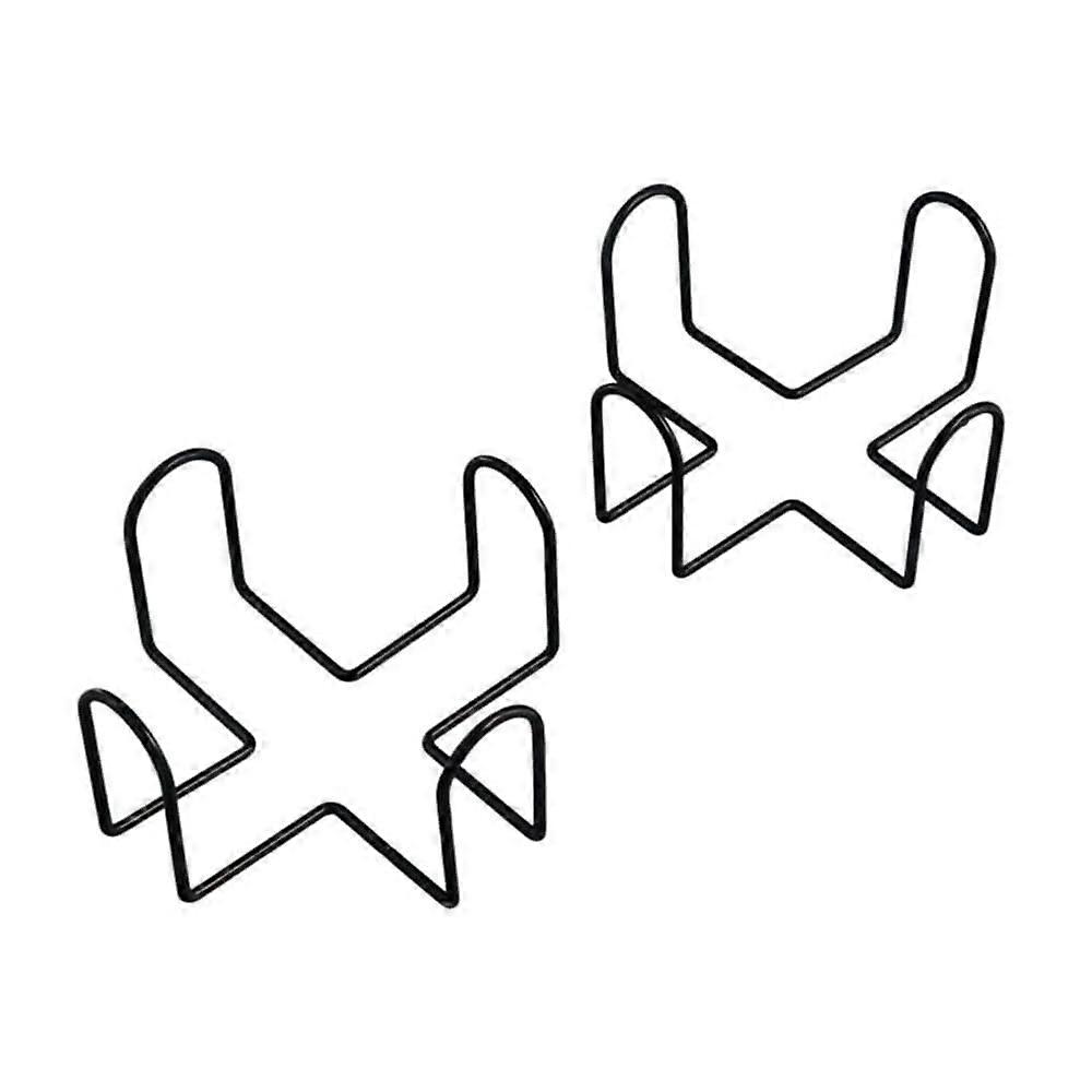 Black Iron Coaster Holder for Round and Square Coasters, Holds 7, Modern Scratch‑Resistant Design