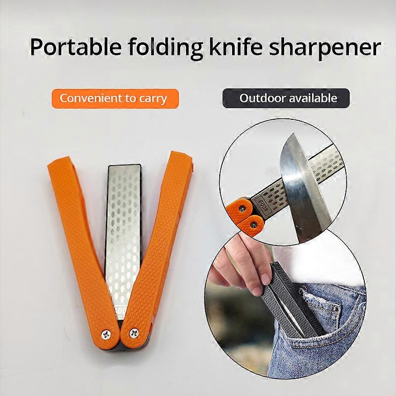 1pc Portable Double Side Grindstone Professional Kitchen Sharpener for Pocket Folding Knife Sharpening Stone Sharpener Diamond