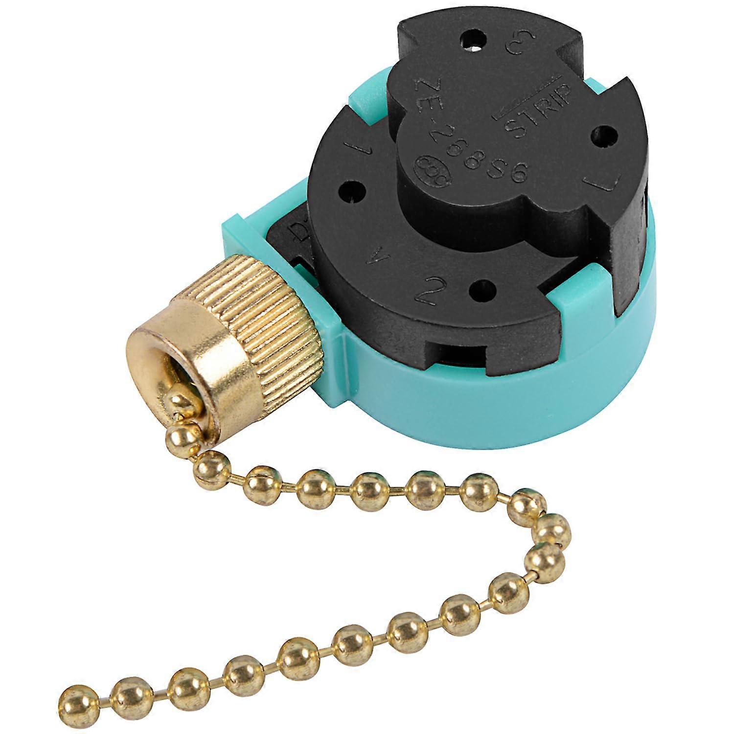 ZE268S6 3Speed Ceiling Fan Pull Chain Switch, 4Wire Speed Control Replacement for Hunter and Hampton Bay