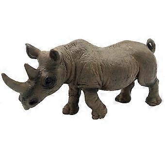 Simulazione African Male Rhino Wildlife Animal Model Display Figure Kids Toy Gift