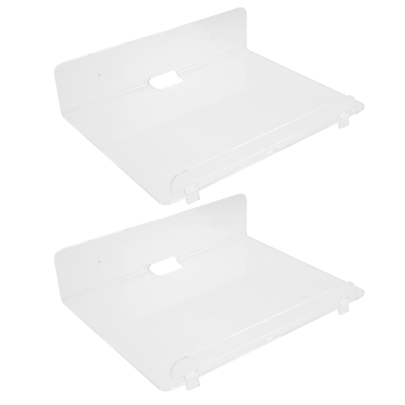 Acrylic Floating Shelves for Storage 2Pcs Clear Wall Mounted Display Shelves