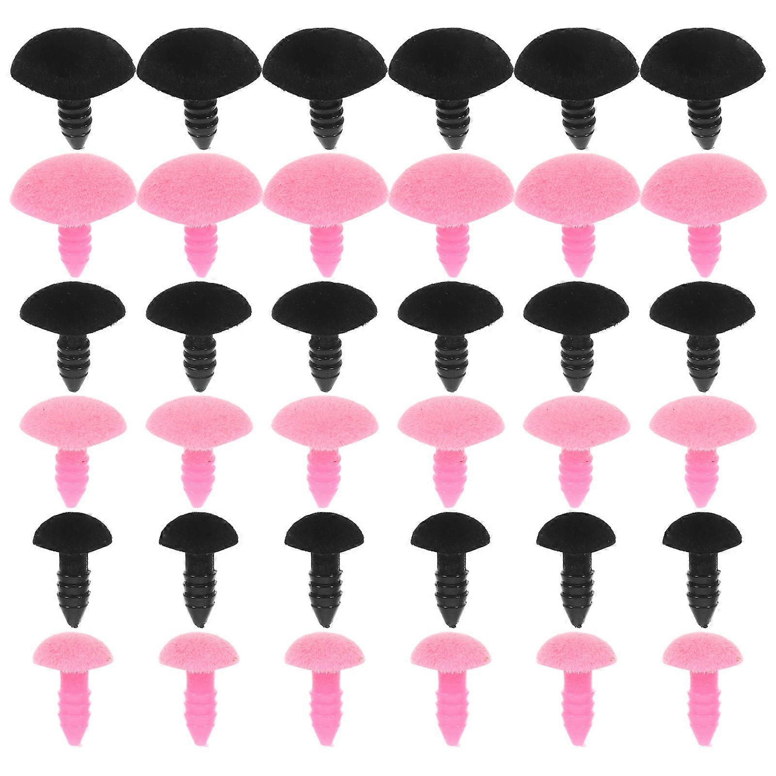 Craft Triangle Nose for Stuffed Animals 60Pcs Plastic Flocking Safety Noses