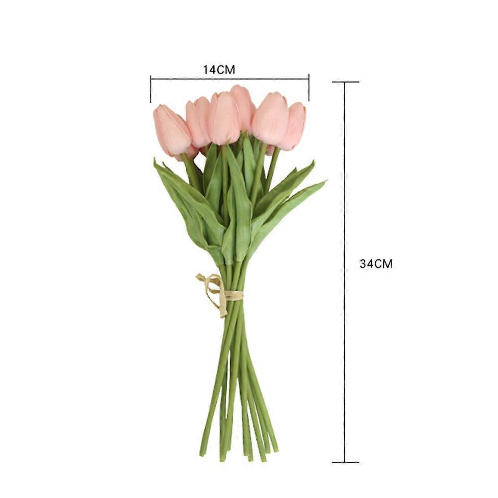 Simulation Tulip Artificial Flower Decor for Desk Use in Pink