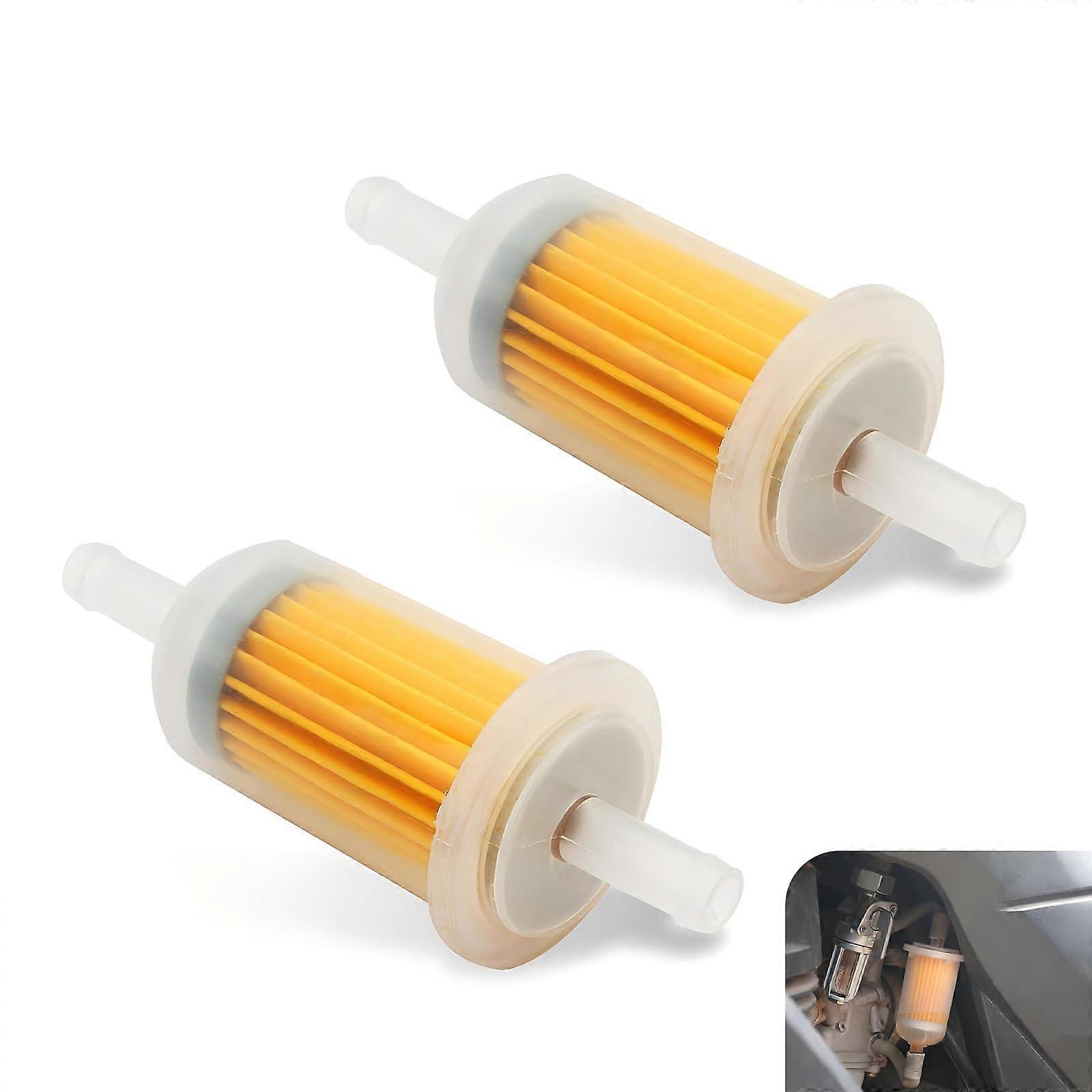 2PCS Motorcycle Fuel Filter Inline  Flow Transparent Universal for Scooter Dirt Bike Engine Protection