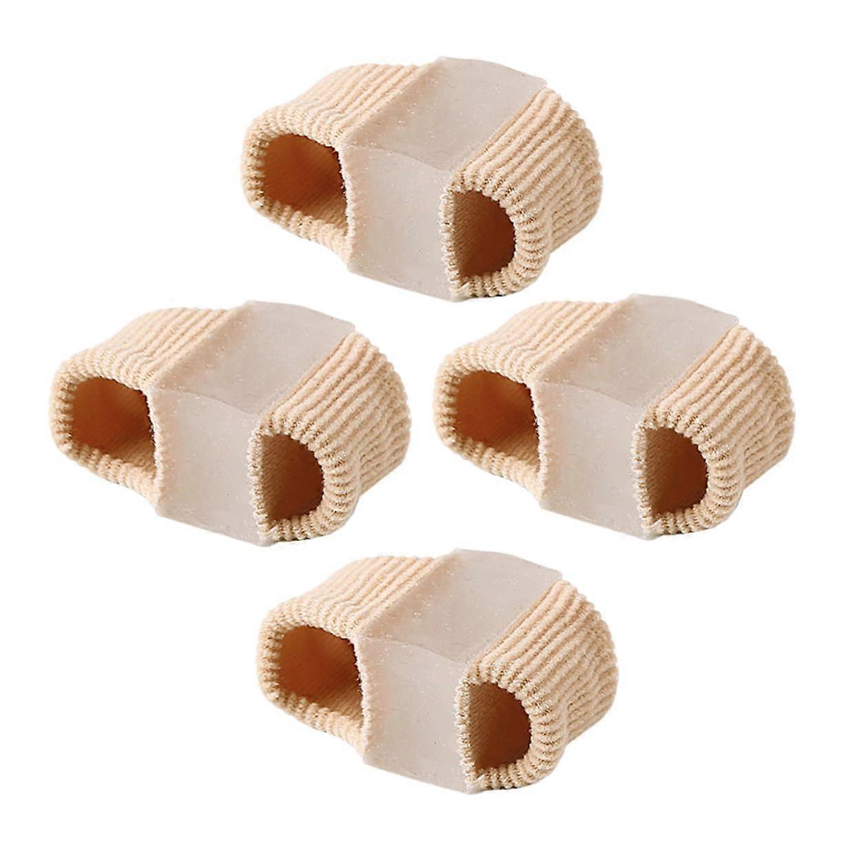 Woven Toe Separators Bunion Corrector with Ergonomic Doublehole Design for Foot Comfort 4Pcs
