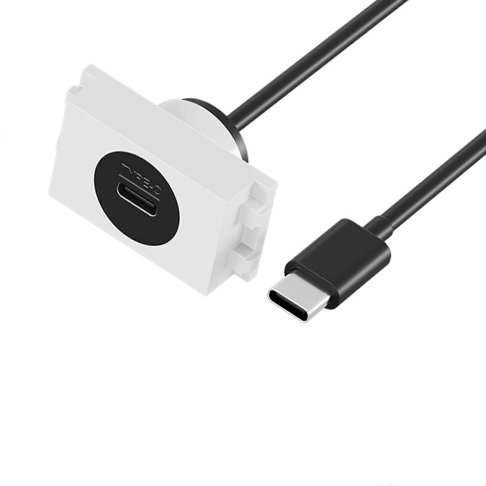 Sleekly USB C Power Data Adapter Waterproof Type C Socket Panel Mount For Secure Connection Homes Office Car Environment Multicolor