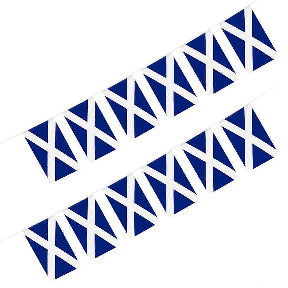 Rectangular Scotland String Flags For Garden And Sports Events 10 Pcs Practical Easy To Use Decoration