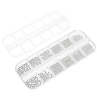 Maniküre-Charm-Nagelstecker aus Metall und Stahlperlen für Nagelbox