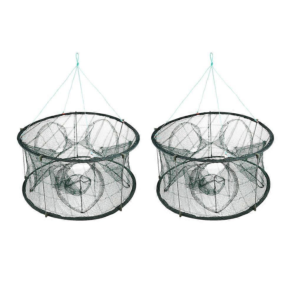 Multi-Use Fishing Trap Portable Nylon Net 4Pcs for Crawfish Trap