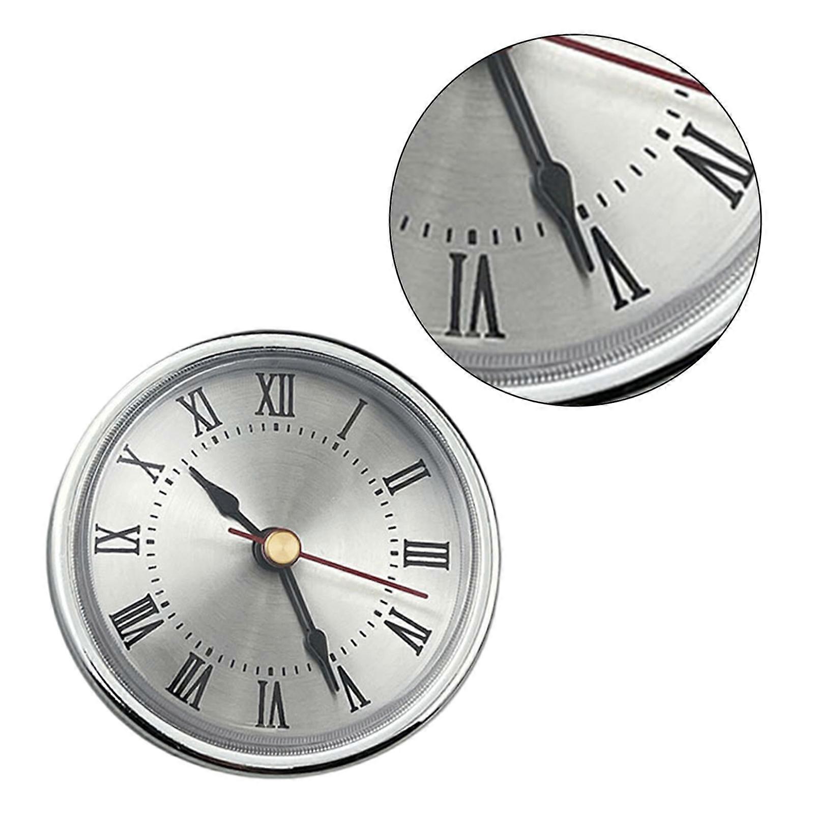 Multifunctional Round Clock Head 65mm Clock Insert Great for Clock Enthusiasts Collector Classical Timepiece Decors  Silver