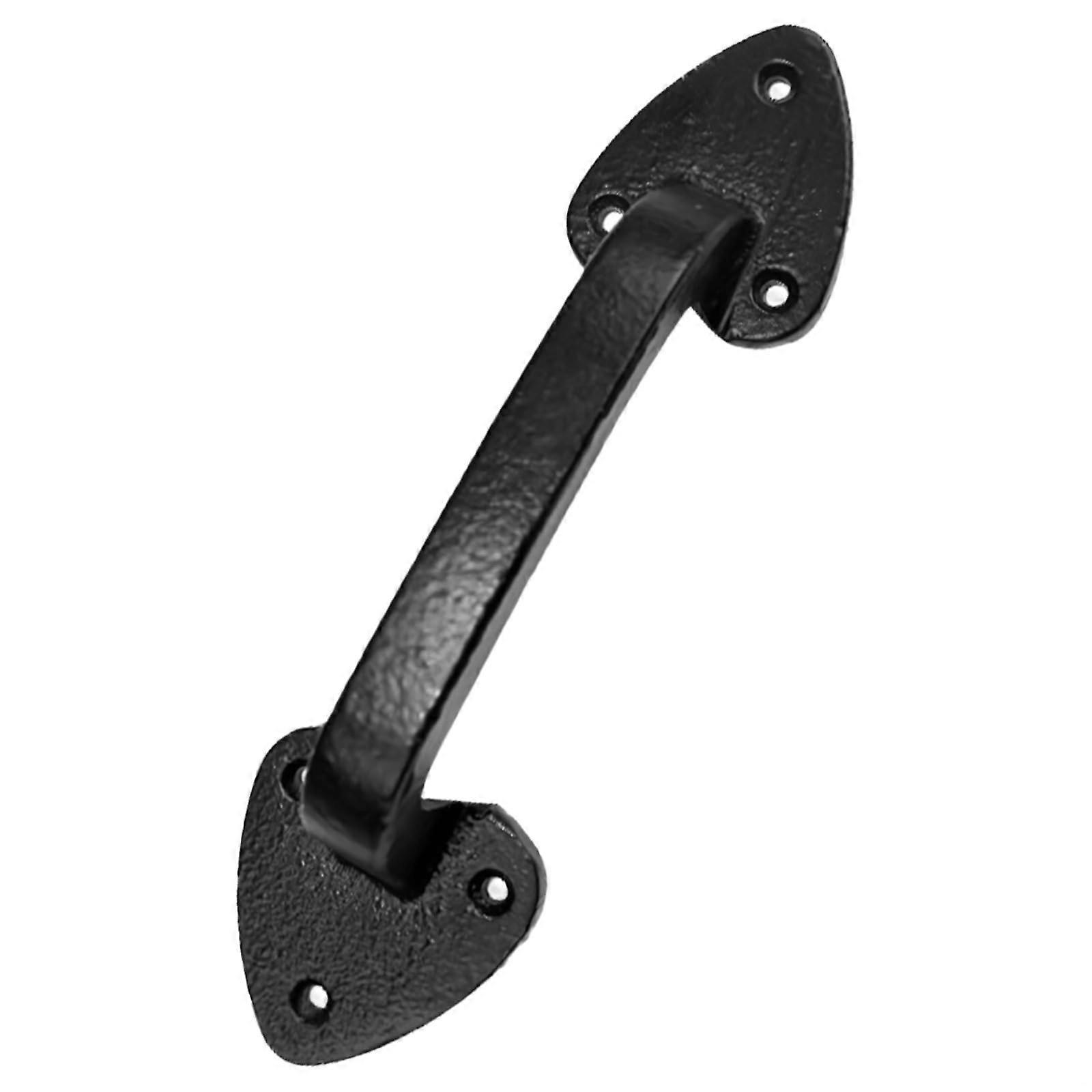 Barn Door Handle Heavy Duty Cast Iron Weatherproof Rust Proof Gate Shed Pull Black