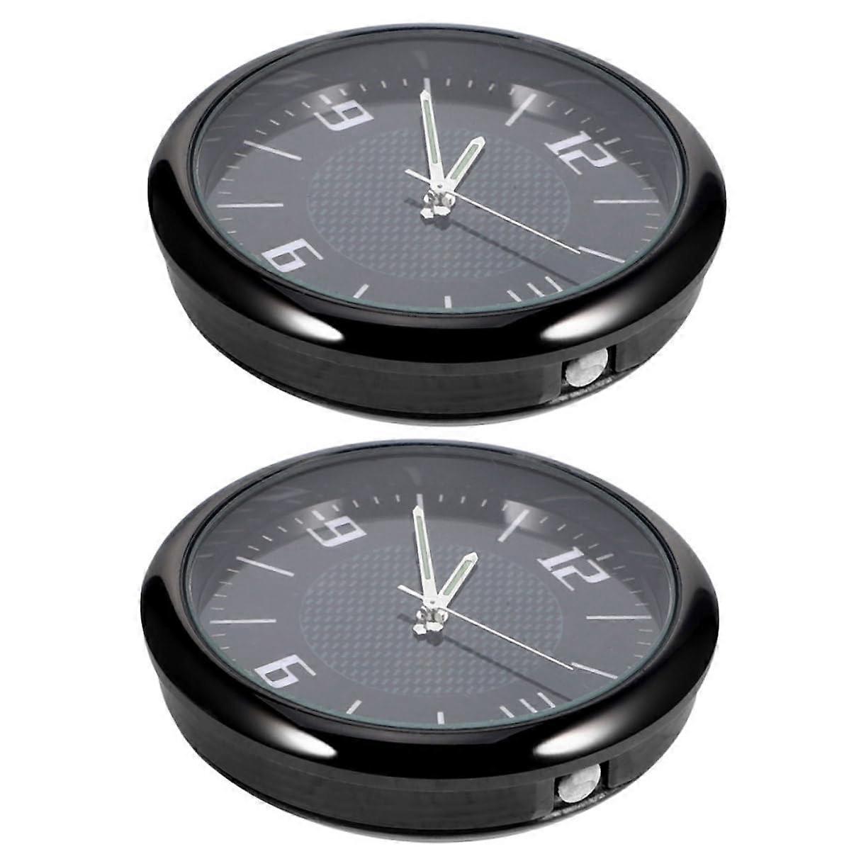 2pcs Car Dashboard Clock Digital Touch Control Sleek Design Easy Install for Car SUV Motorcycle