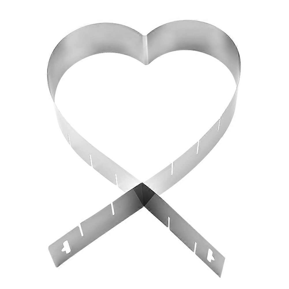 Adjustable 612 Inch Heart Shaped Stainless Steel Cake Ring Mold for Precise Layered Baking