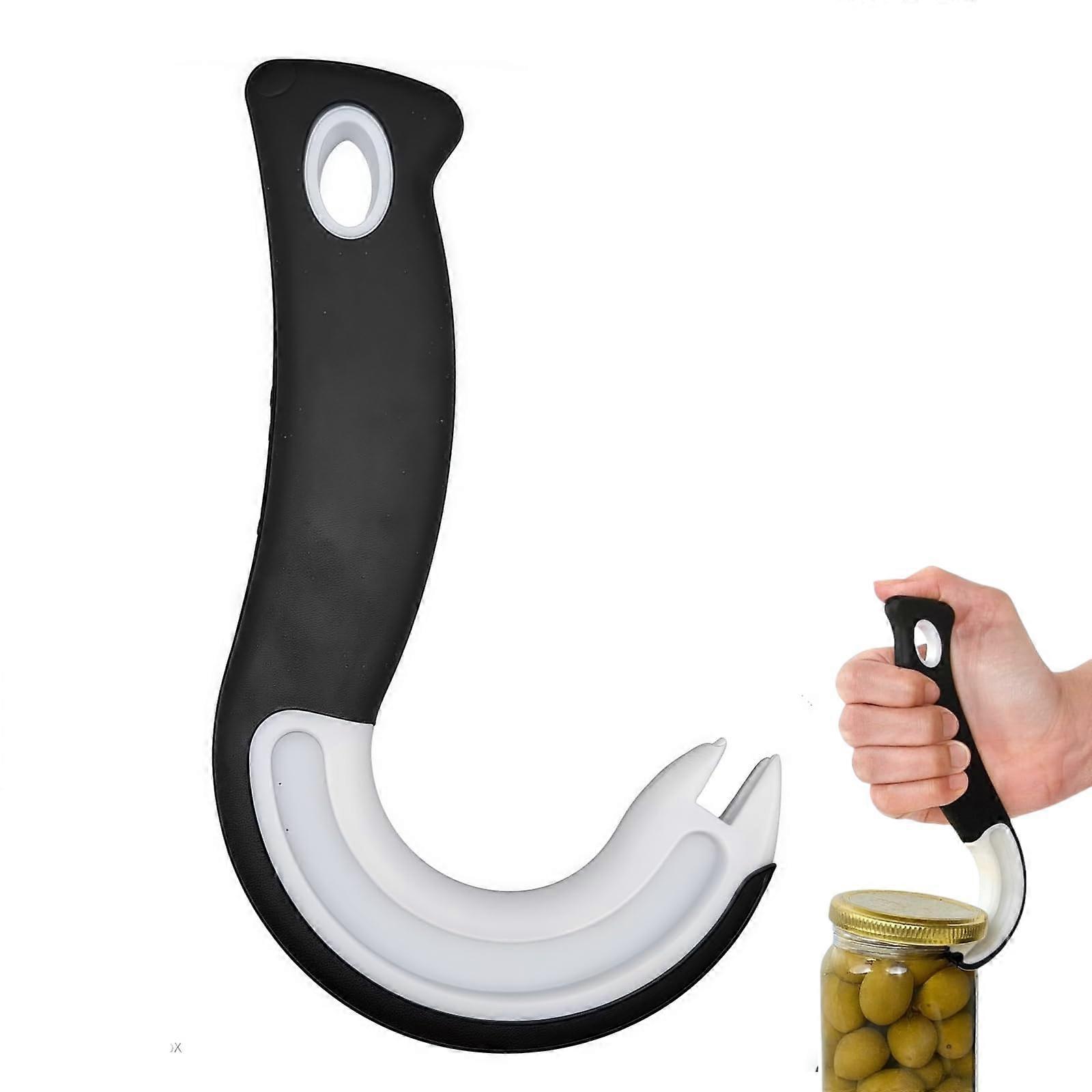 Manual Can Opener with Ergonomic EasyGrip Handle for Seniors, LaborSaving Ring Pull Cans
