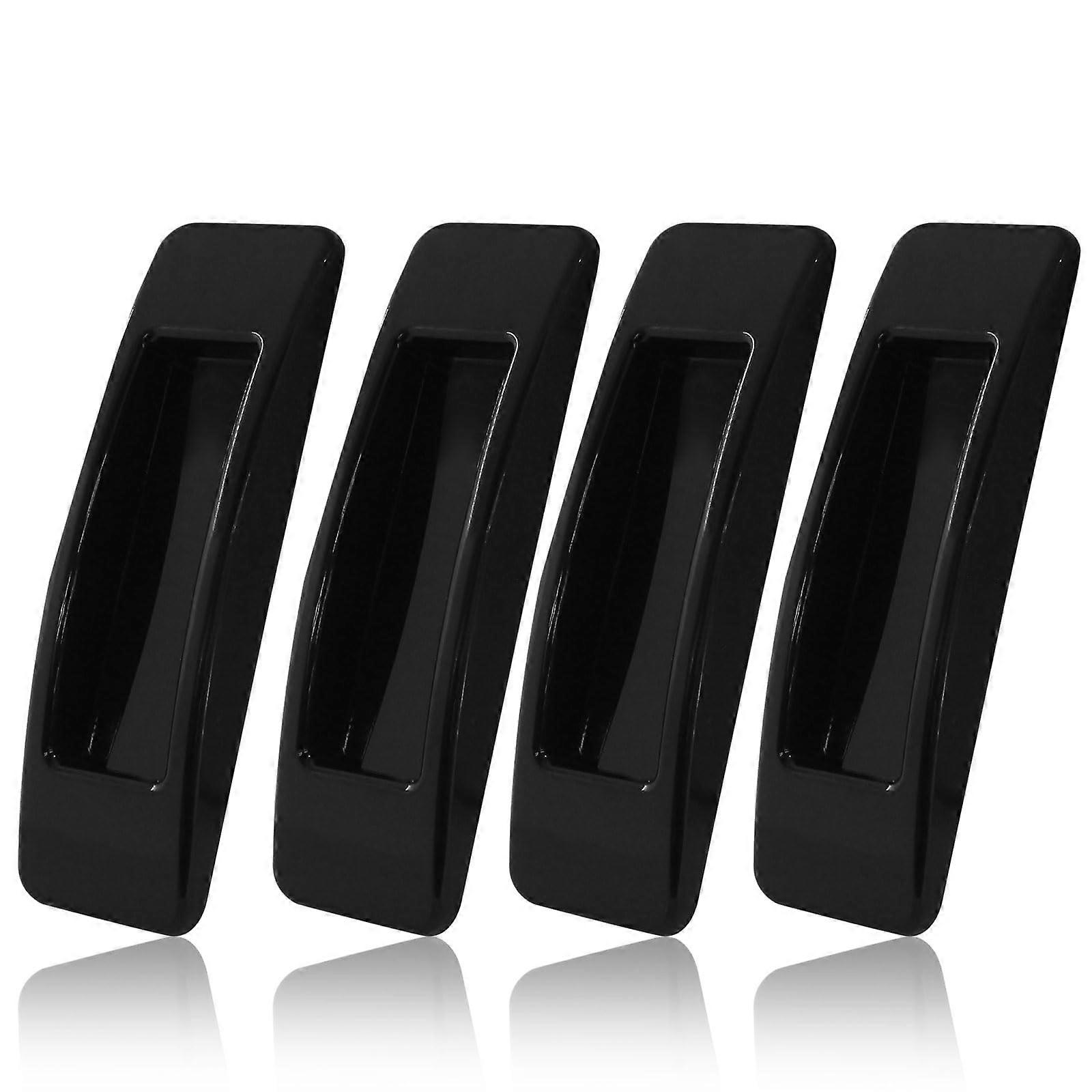 4 Pack Adhesive Handles Black Self Stick Drawer Pulls for Cabinet Door Window Wardrobe Tool Installation