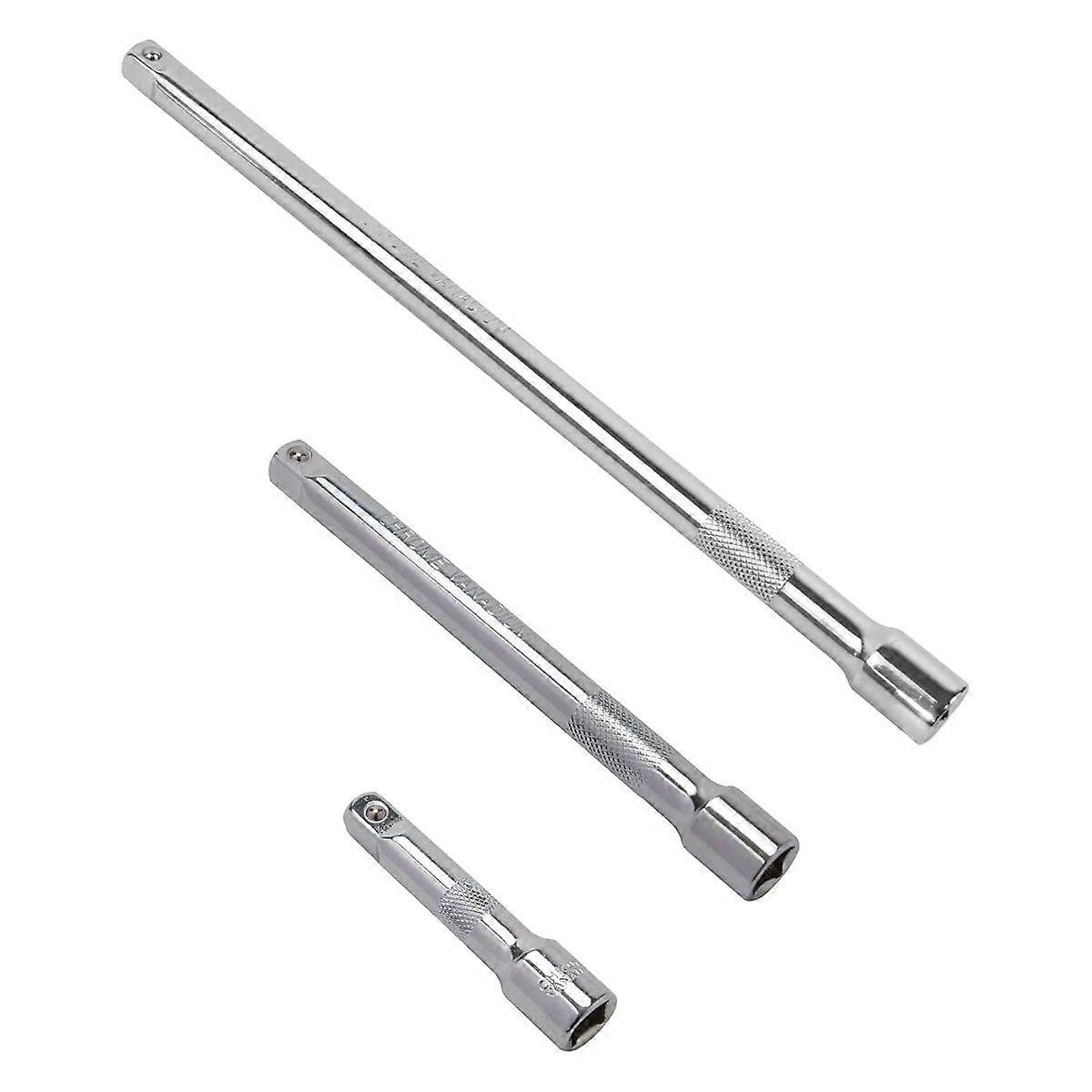 Socket Wrench Extensions, 3-Piece. 1/4-inch Drive Extension Set