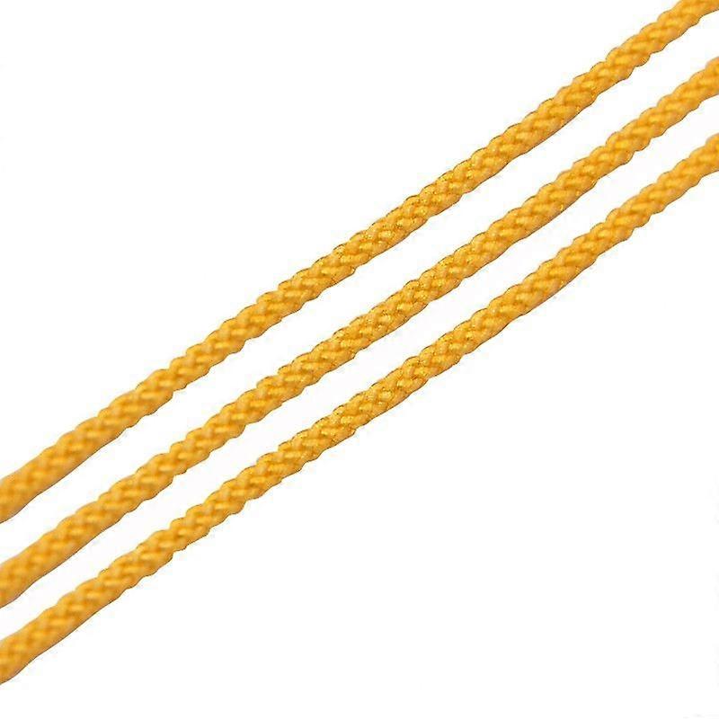 Eco-Friendly Dyed Round Nylon Cotton String Threads Cords Goldenrod 1mm 20yards/roll