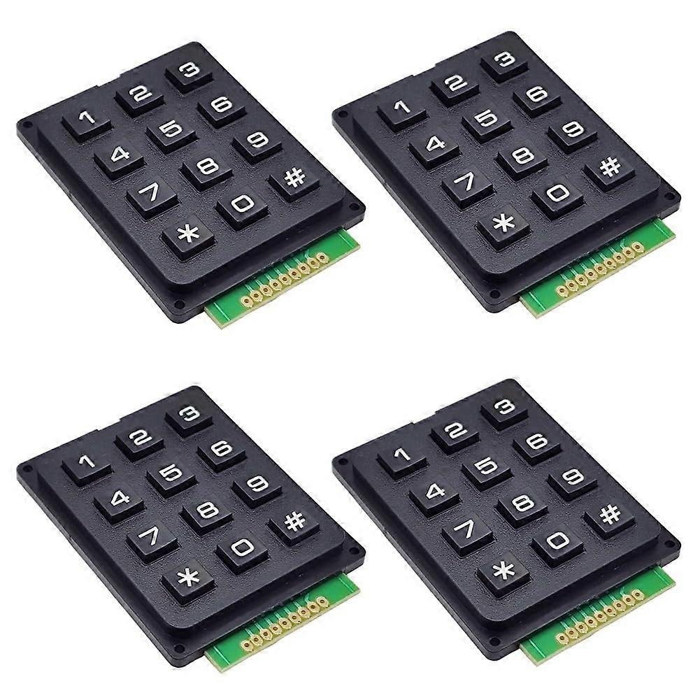 4PCS 3x4 Matrix Keypad Module 12 Key Numeric Keyboard for Arduino and Microcontroller Projects