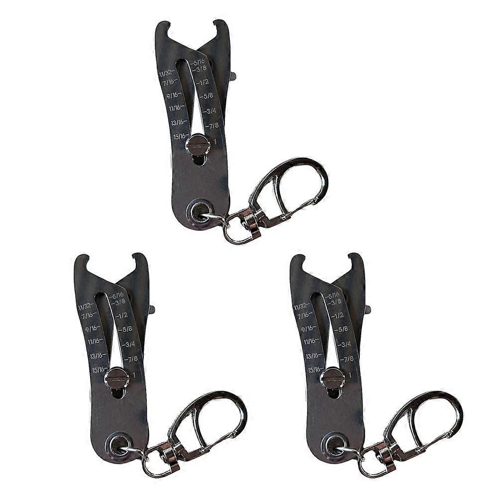 Portable Precise Thread Size Checker Keychain, Nut & Bolt Thread Size Checker Bolt Size Finder Keychain 3pc