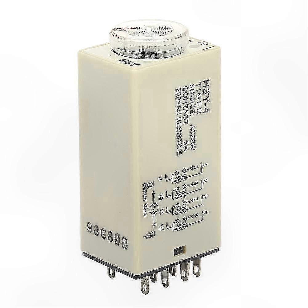 Adjustable Power-On Delay Timer Relay, 0-60 Minutes, AC 220V, 5A, Time Control Module