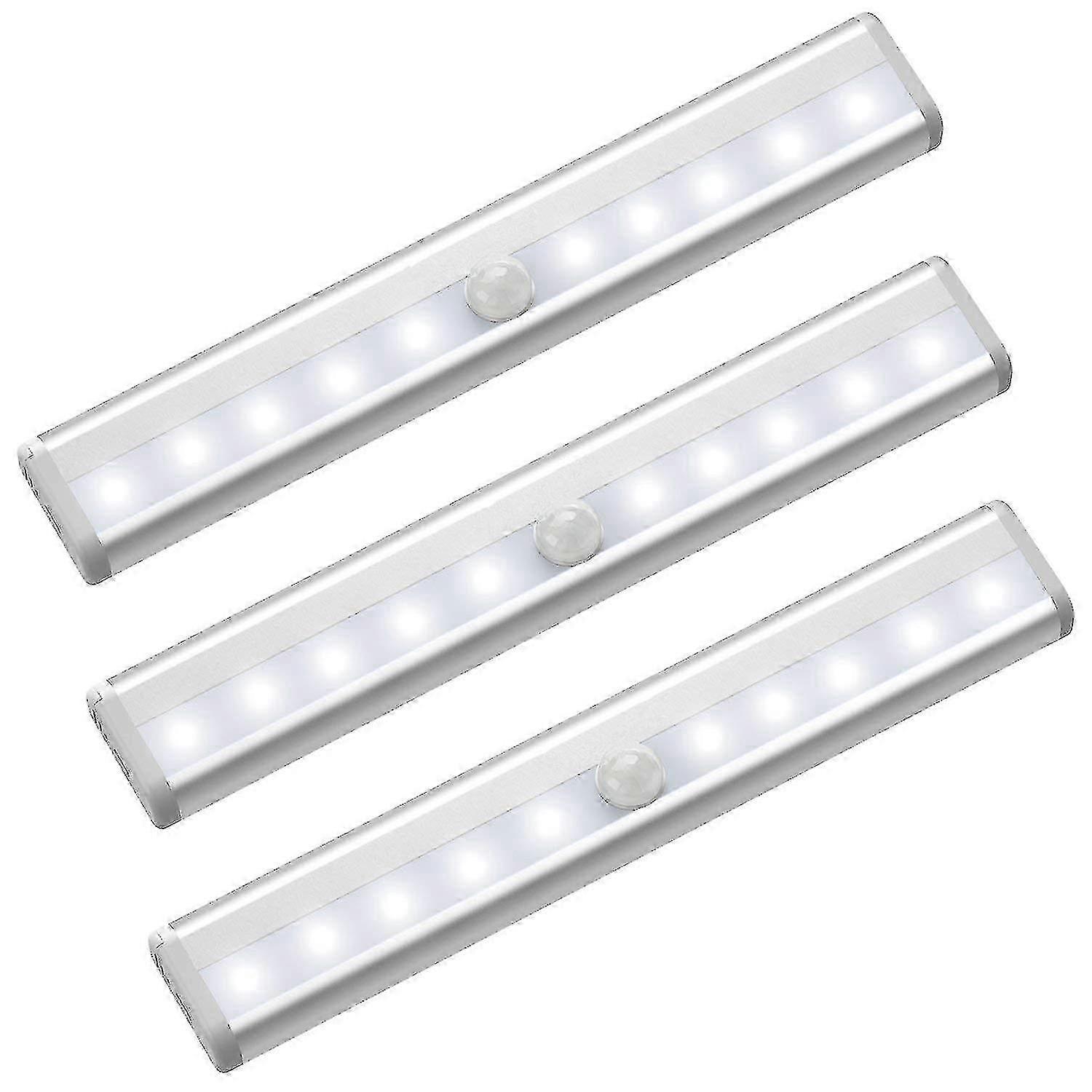 Infrared Sensor Light 10LED Energy Saving Battery Powered 3 Pack Corridor Staircase Light