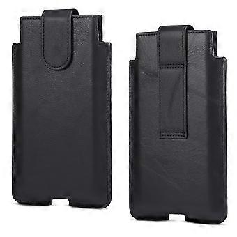 Leather Phone Holster  Leather Belt Loop Pouch for Samsung S24 S23 Plus Pixel 8A 7A 6A Black