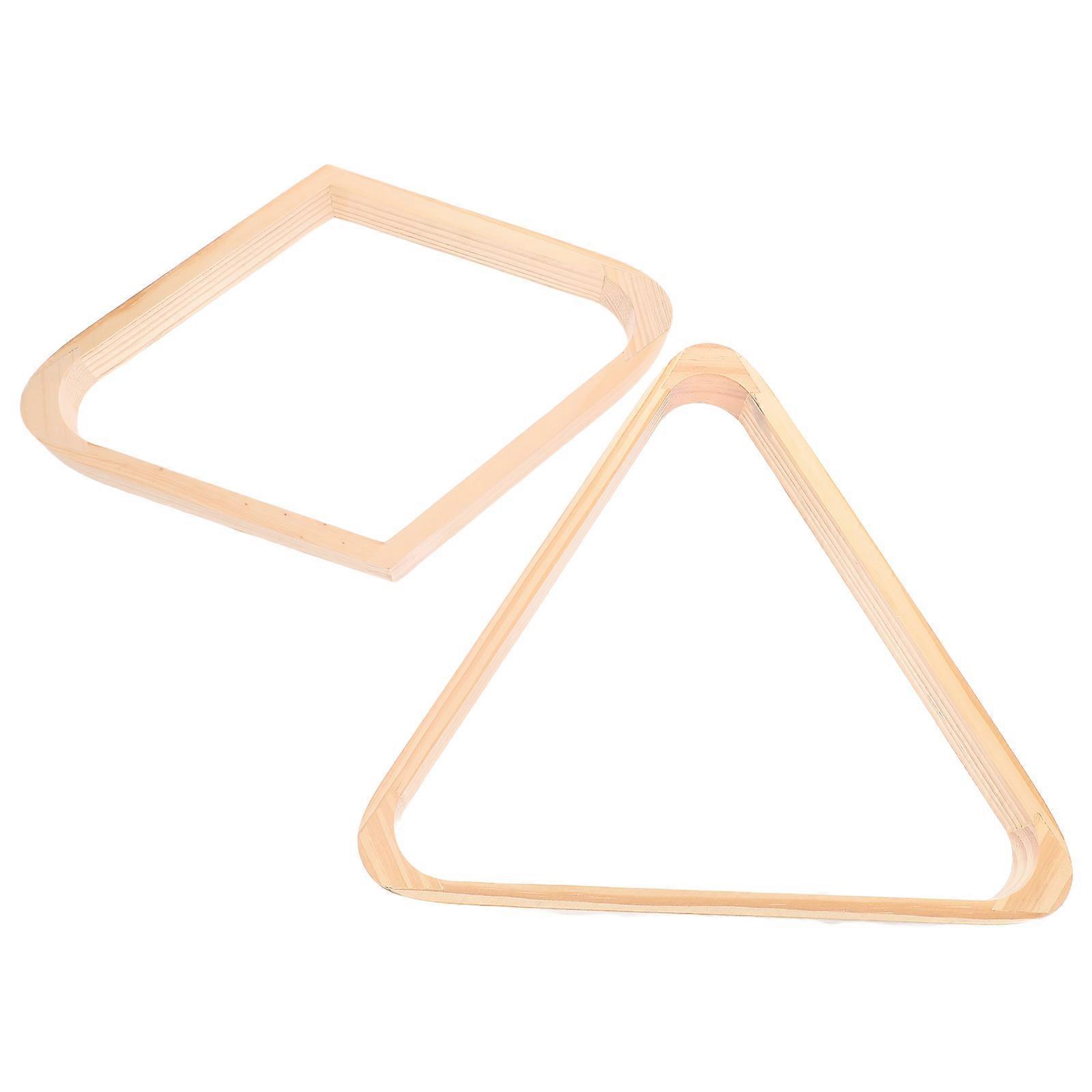 Pool Ball Rack Solid Wood Triangle for Commercial Use 2Pcs Set